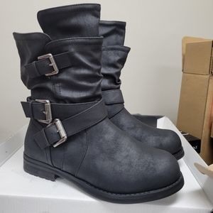 NWT Lane Bryant Midcalf Motorcycle Boots - Size 8W - Brand New